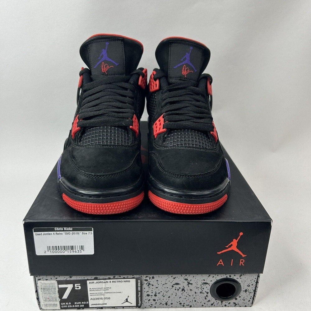 Nike Shoes Air Jordan 4 Retro NRG “Raptors OVO/Drake Signature” 2024 - Picture 2 of 12
